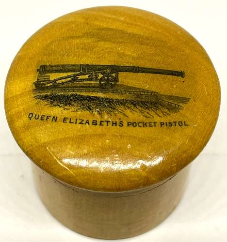 Mauchline Ware Circular Lidded Box