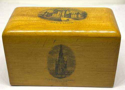 Mauchline Ware Rectangular Money Box