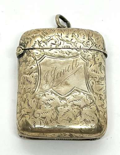Antique Silver Vesta Case