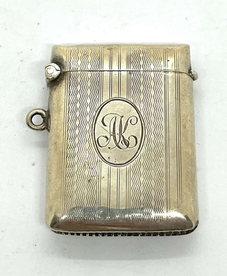Antique Silver Vesta Case