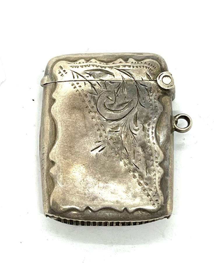 Antique Silver Vesta Case