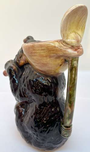 19th Century Holdcroft Majolica Bear Jug