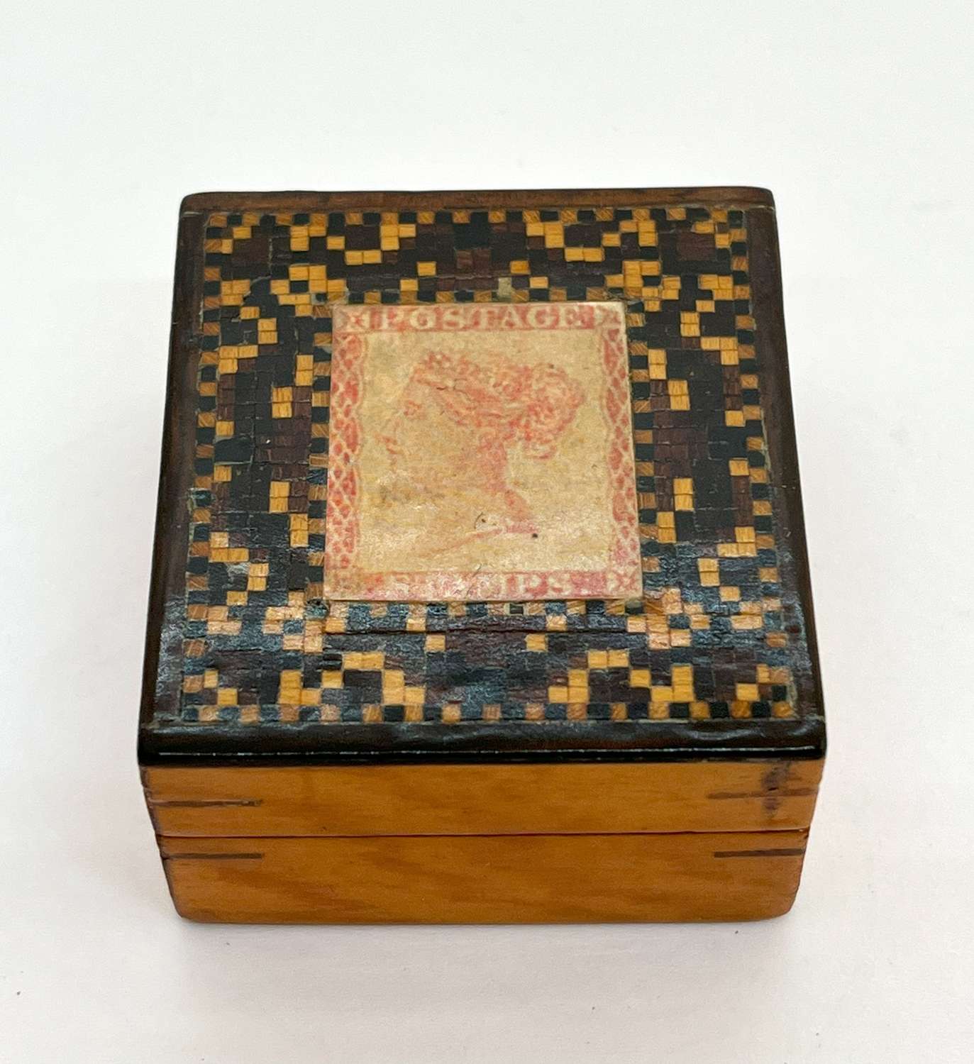 Victorian Tunbridge Ware Stamp Box