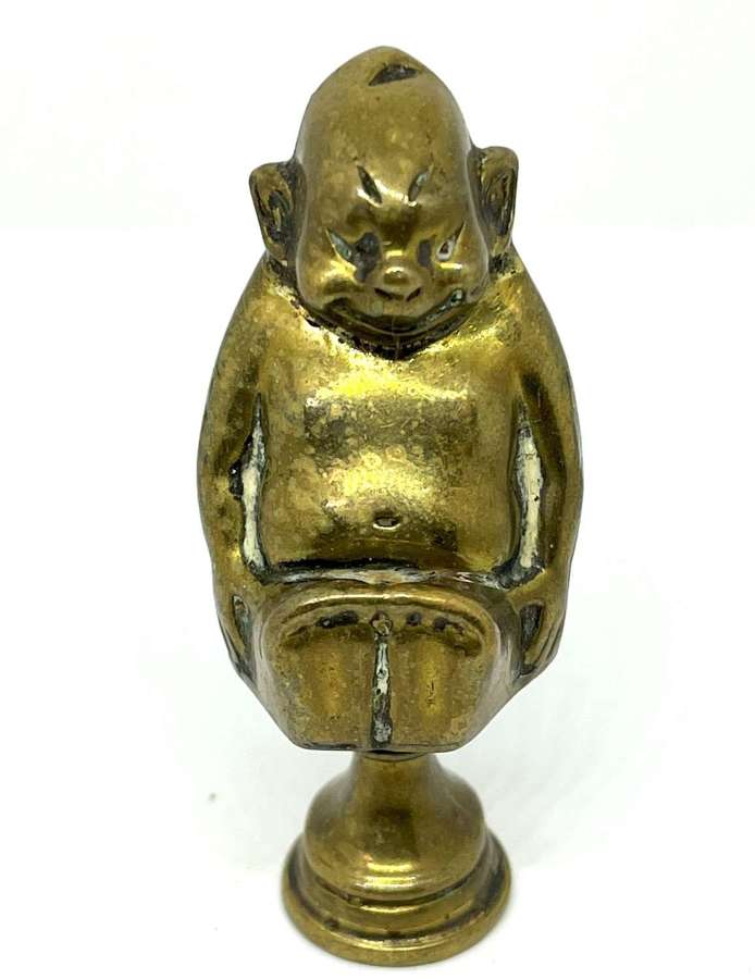 Antique Brass German Buddha Desk Seal