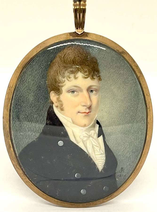 Hand Painted Portrait Miniature Joseph Bowring (1760-1817)