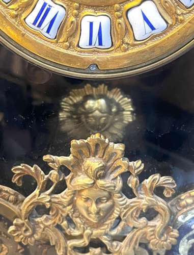 French Boulle Mantle Clock By Japy Freres