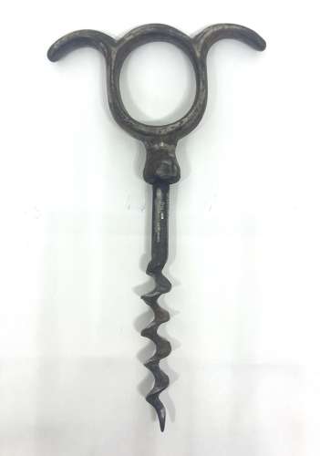 Antique Iron Finger Pull Corkscrew