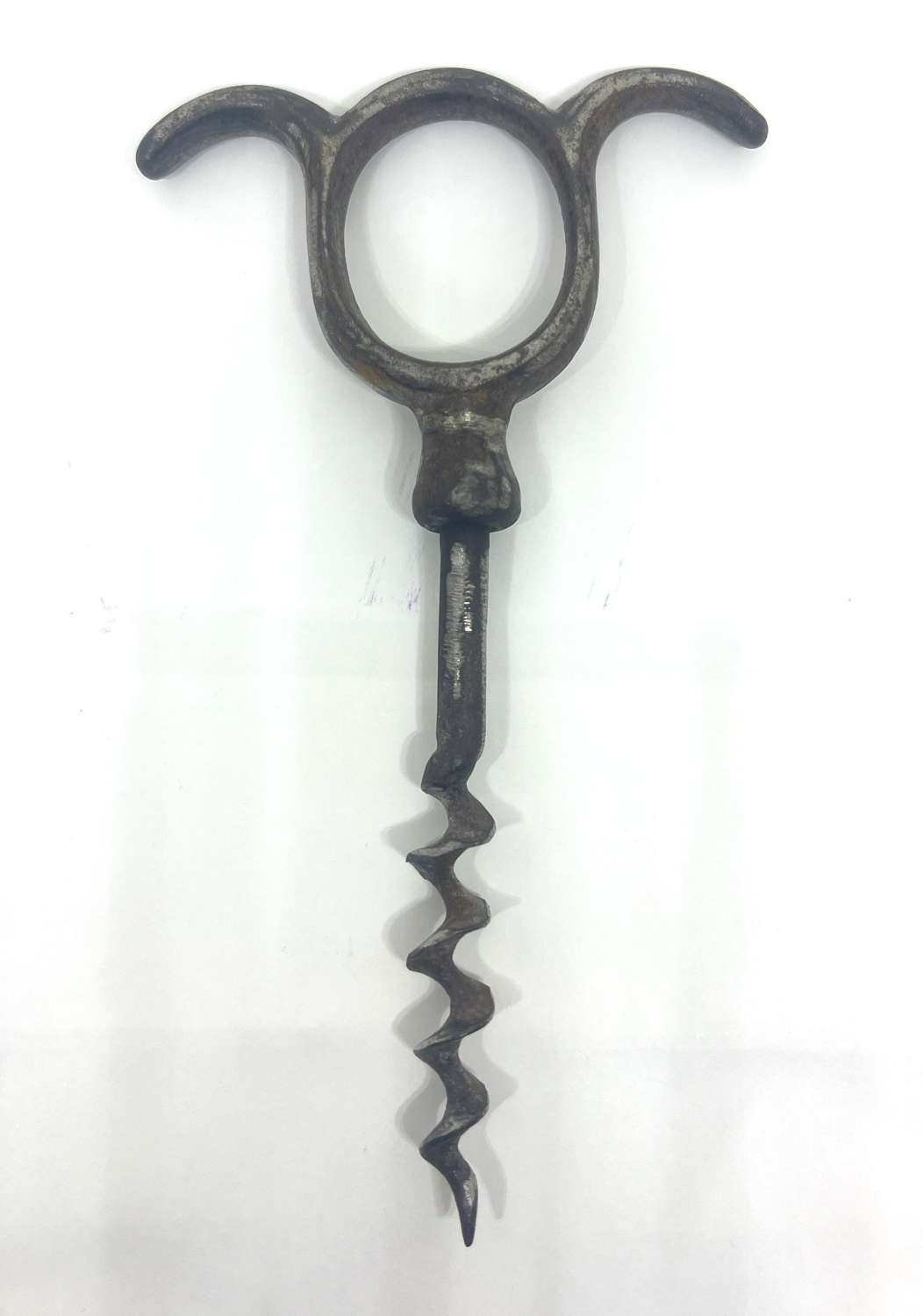Antique Iron Finger Pull Corkscrew