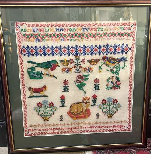 Oversized Victorian Wool Sampler