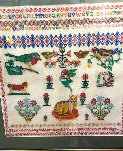 Oversized Victorian Wool Sampler
