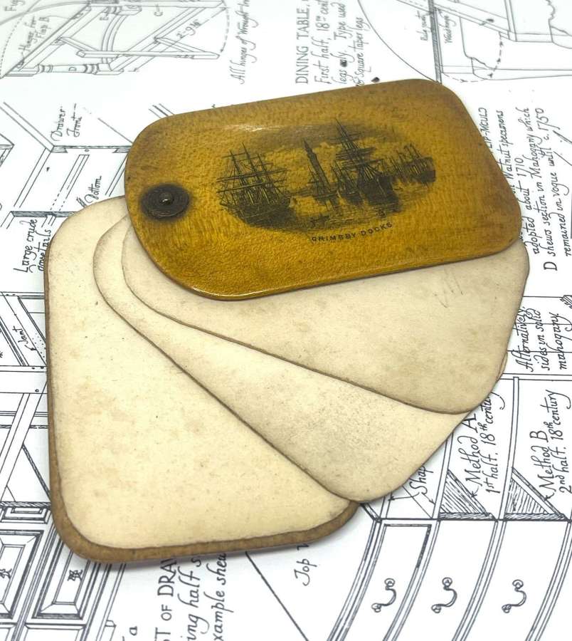 Mauchline Ware Note Pad 'Grimsby Docks'