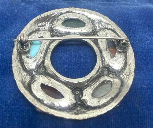 White Metal Scottish Style Brooch