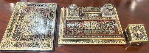 J C Vickery For Aspreys Boulle Desk Set