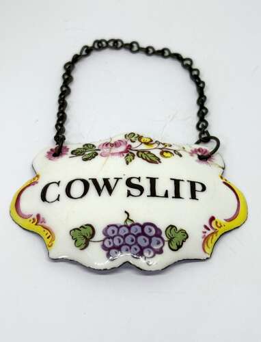 Early 19th Century Bilston Enamel Decanter Label