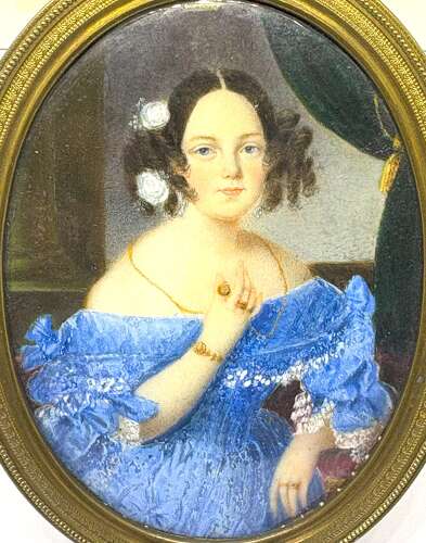 French 19th Century Portrait Miniature