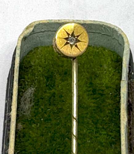 Yellow Metal & Diamond Stick Pin