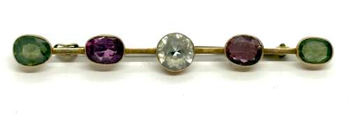 9ct Gold Suffragette Bar Brooch