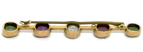 9ct Gold Suffragette Bar Brooch