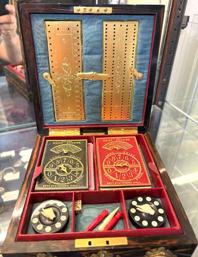 Coromandel & Agate Fitted Games Box