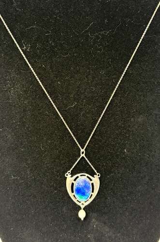 Charles Horner Silver & Enamel Arts & Crafts Pendant