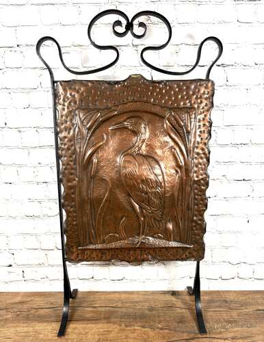 Arts & Crafts Copper Fire Guard