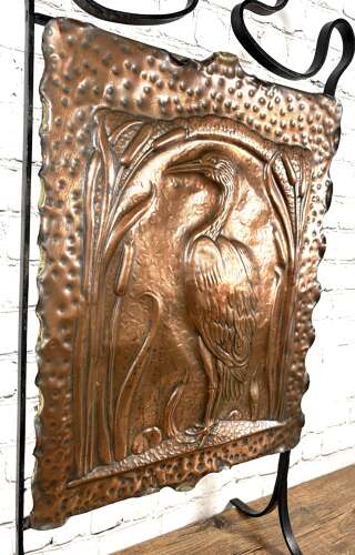 Arts & Crafts Copper Fire Guard