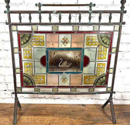 Stained Glass Fire Screen