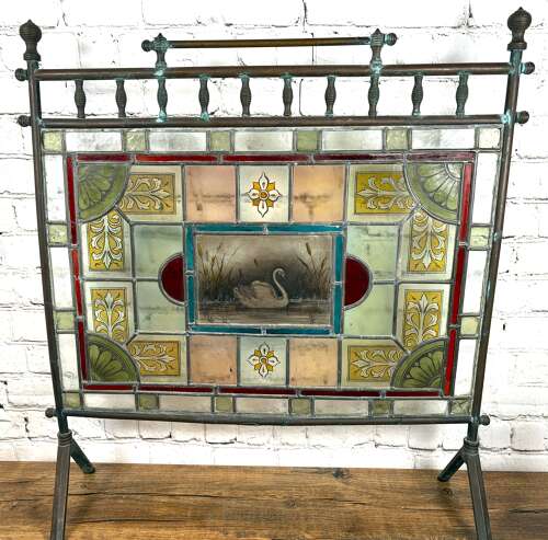 Stained Glass Fire Screen
