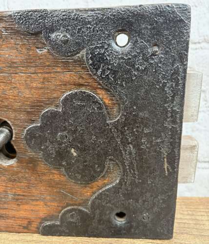 19th Century Oak Cased Stock Lock
