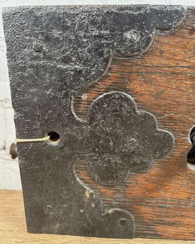 19th Century Oak Cased Stock Lock