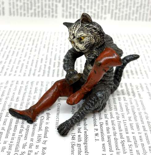 Franz Xaver Bergmann Cold Painted Bronze Puss In Boots
