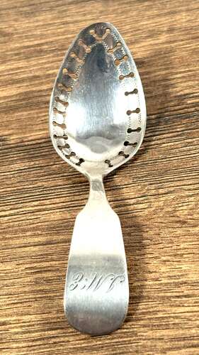 Scottish Georgian Silver Caddy Spoon