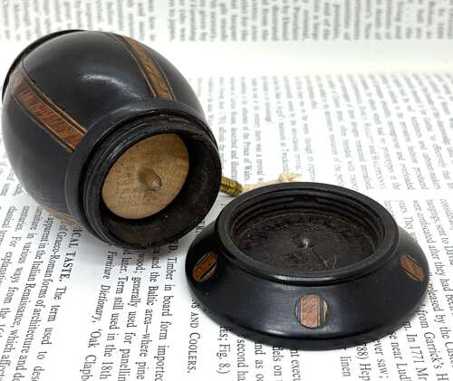 19thC Lignum Vitae String Barrel