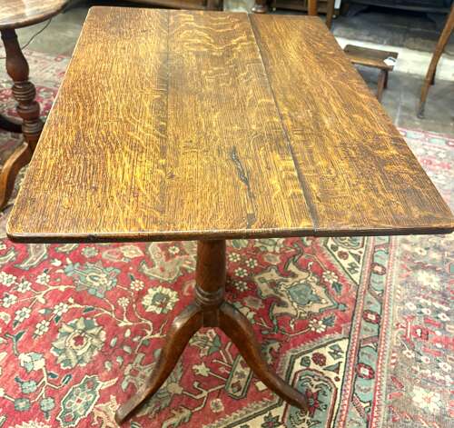 19th Century Vernacular Oak Tripod Occasional Table
