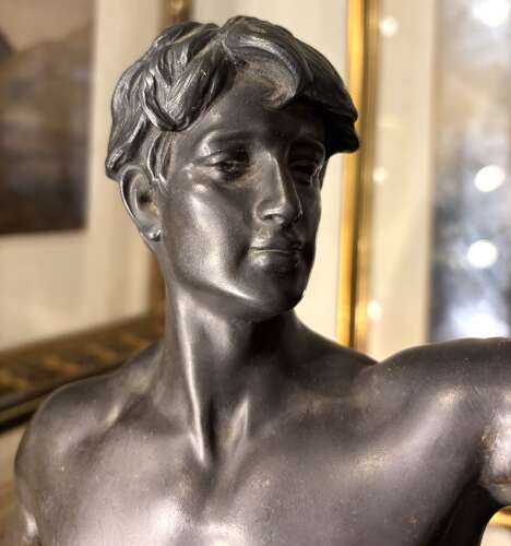 Large Bronze Figure After Eugene Marioton