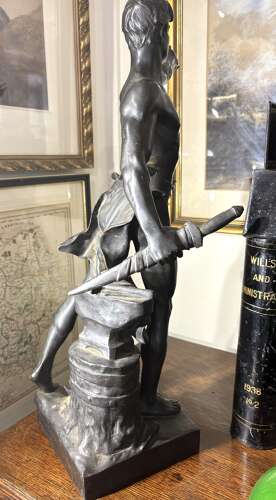 Large Bronze Figure After Eugene Marioton
