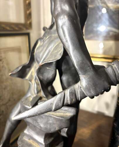 Large Bronze Figure After Eugene Marioton