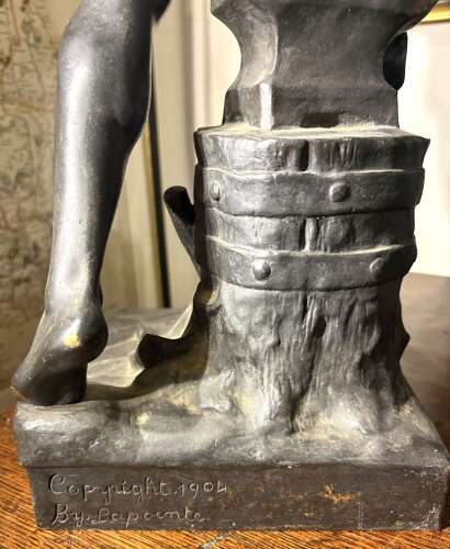 Large Bronze Figure After Eugene Marioton