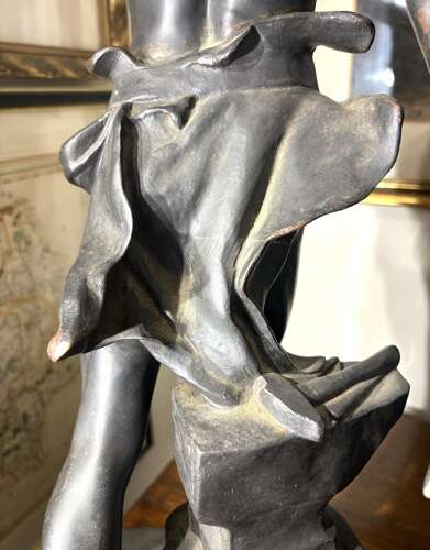 Large Bronze Figure After Eugene Marioton