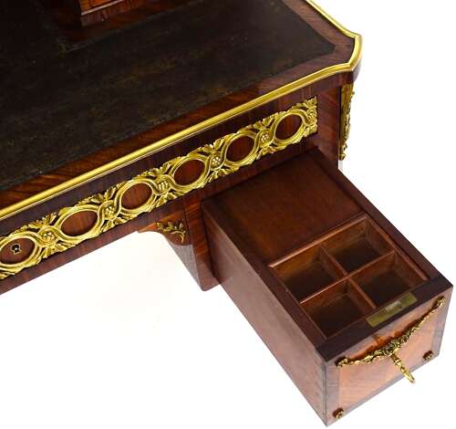 French Kingwood & Ormolu Mounted Paul Ormani Desk