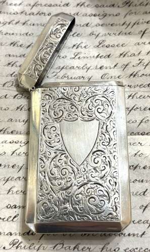 Victorian Silver Card Case