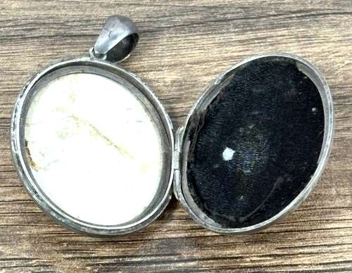 Large Silver Locket Pendant