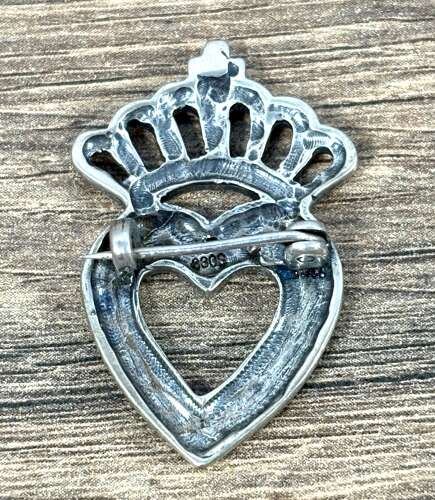 Silver Heart Brooch